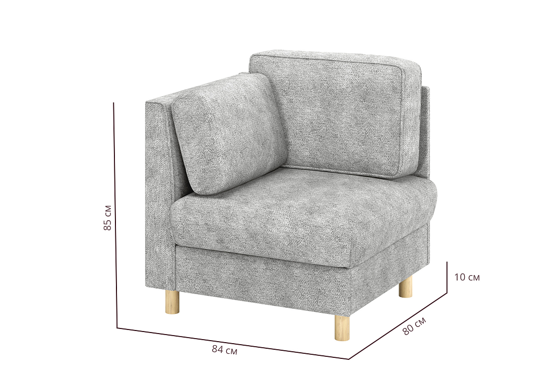 Шелдон / кресло для отдыха велюр sierra 1 светло-серый